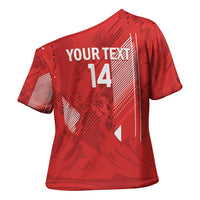 Switzerland Football Custom Cross Shoulder Shirt Go Nati Swiss Alps Grunge Style