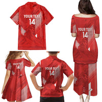 Switzerland Football Custom Family Matching Puletasi and Hawaiian Shirt Go Nati Swiss Alps Grunge Style