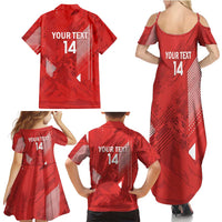 Switzerland Football Custom Family Matching Summer Maxi Dress and Hawaiian Shirt Go Nati Swiss Alps Grunge Style