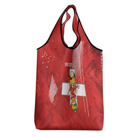 Switzerland Football Custom Grocery Bag Go Nati Swiss Alps Grunge Style