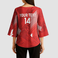 Switzerland Football Custom Kimono Sleeve Blouse Go Nati Swiss Alps Grunge Style