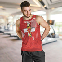 Switzerland Football Custom Men Tank Top Go Nati Swiss Alps Grunge Style