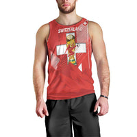 Switzerland Football Custom Men Tank Top Go Nati Swiss Alps Grunge Style
