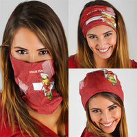 Switzerland Football Custom Neck Gaiter Go Nati Swiss Alps Grunge Style