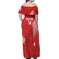 Switzerland Football Custom Off Shoulder Maxi Dress Go Nati Swiss Alps Grunge Style