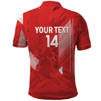 Switzerland Football Custom Polo Shirt Go Nati Swiss Alps Grunge Style