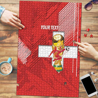 Switzerland Football Custom Puzzle Go Nati Swiss Alps Grunge Style