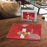 Switzerland Football Custom Puzzle Go Nati Swiss Alps Grunge Style