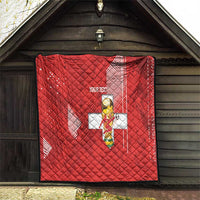 Switzerland Football Custom Quilt Go Nati Swiss Alps Grunge Style