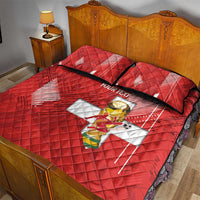Switzerland Football Custom Quilt Bed Set Go Nati Swiss Alps Grunge Style