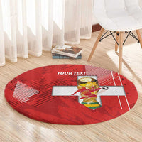 Switzerland Football Custom Round Carpet Go Nati Swiss Alps Grunge Style