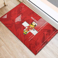 Switzerland Football Custom Rubber Doormat Go Nati Swiss Alps Grunge Style