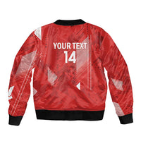 Switzerland Football Custom Sleeve Zip Bomber Jacket Go Nati Swiss Alps Grunge Style