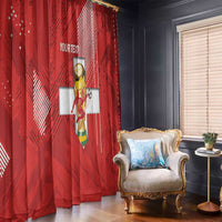 Switzerland Football Custom Window Curtain Go Nati Swiss Alps Grunge Style