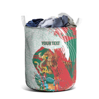 Mexico Football Custom Laundry Basket El Tri Aztec Calendar Brush Style