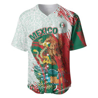 Mexico Football Custom Baseball Jersey El Tri Aztec Calendar Brush Style