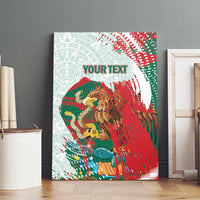 Mexico Football Custom Canvas Wall Art El Tri Aztec Calendar Brush Style