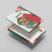 Mexico Football Custom Canvas Wall Art El Tri Aztec Calendar Brush Style