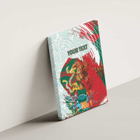 Mexico Football Custom Canvas Wall Art El Tri Aztec Calendar Brush Style