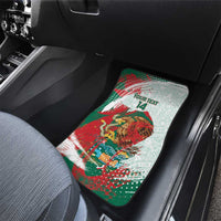 Mexico Football Custom Car Mats El Tri Aztec Calendar Brush Style