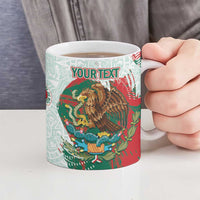 Mexico Football Custom Ceramic Mug El Tri Aztec Calendar Brush Style