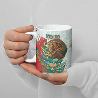 Mexico Football Custom Ceramic Mug El Tri Aztec Calendar Brush Style