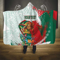 Mexico Football Custom Hooded Blanket El Tri Aztec Calendar Brush Style
