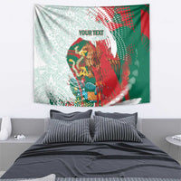Mexico Football Custom Tapestry El Tri Aztec Calendar Brush Style