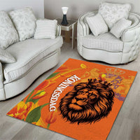 Nederland Fijne Koningsdag Area Rug Netherlands Lion With Orange Tulips