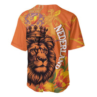 Nederland Fijne Koningsdag Baseball Jersey Netherlands Lion With Orange Tulips