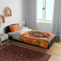 Nederland Fijne Koningsdag Bedding Set Netherlands Lion With Orange Tulips