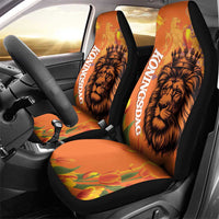 Nederland Fijne Koningsdag Car Seat Cover Netherlands Lion With Orange Tulips