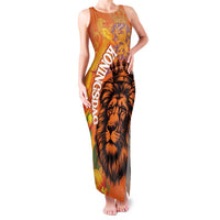 Nederland Fijne Koningsdag Family Matching Tank Maxi Dress and Hawaiian Shirt Netherlands Lion With Orange Tulips