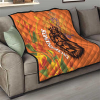 Nederland Fijne Koningsdag Quilt Netherlands Lion With Orange Tulips