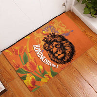 Nederland Fijne Koningsdag Rubber Doormat Netherlands Lion With Orange Tulips