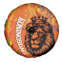 Nederland Fijne Koningsdag Spare Tire Cover Netherlands Lion With Orange Tulips