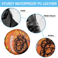 Nederland Fijne Koningsdag Spare Tire Cover Netherlands Lion With Orange Tulips