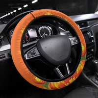 Nederland Fijne Koningsdag Steering Wheel Cover Netherlands Lion With Orange Tulips