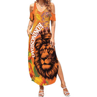 Nederland Fijne Koningsdag Summer Maxi Dress Netherlands Lion With Orange Tulips