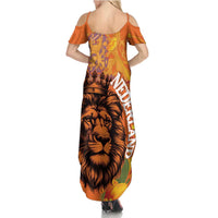 Nederland Fijne Koningsdag Summer Maxi Dress Netherlands Lion With Orange Tulips