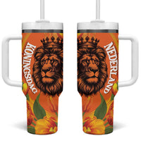 Nederland Fijne Koningsdag Tumbler With Handle Netherlands Lion With Orange Tulips
