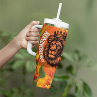 Nederland Fijne Koningsdag Tumbler With Handle Netherlands Lion With Orange Tulips