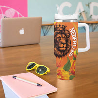 Nederland Fijne Koningsdag Tumbler With Handle Netherlands Lion With Orange Tulips