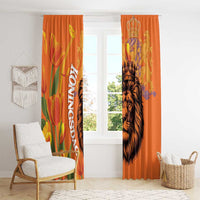 Nederland Fijne Koningsdag Window Curtain Netherlands Lion With Orange Tulips