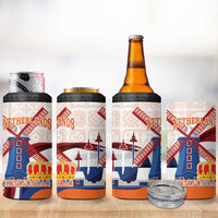 Netherlands King's Day 4 in 1 Can Cooler Tumbler Windmill With Nederland Pattern
