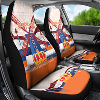Netherlands King's Day Car Seat Cover Windmill With Nederland Pattern