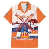 Netherlands King's Day Family Matching Mermaid Dress and Hawaiian Shirt Windmill With Nederland Pattern