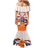 Netherlands King's Day Family Matching Mermaid Dress and Hawaiian Shirt Windmill With Nederland Pattern