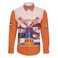 Netherlands King's Day Family Matching Puletasi and Hawaiian Shirt Windmill With Nederland Pattern