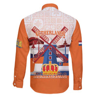 Netherlands King's Day Family Matching Tank Maxi Dress and Hawaiian Shirt Windmill With Nederland Pattern
